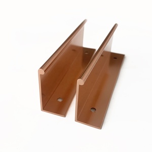 Meilv Aluminum Furniture Hardware <strong>Rose</strong> <strong>Gold</strong> Modern Bedroom Warehouse Outdoor Kitchen <strong>Drawer</strong> Finger Pull Cabinet Edge Handles - Product Image 2