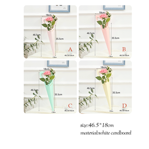 <span class=keywords><strong>Bai</strong></span> Cao กระดาษแข็งสีขาวขนาด46.5*18ซม. กล่องดอกไม้กำมะหยี่ประดิษฐ์ออกแบบได้เองสำหรับคุณแม่กลางแจ้ง - Product Image 3