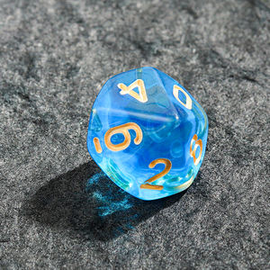 Dés numériques multi-faces 12 faces en plastique pour l'éducation précoce Aides pédagogiques Tamis Jeu de table Accessoires de jeu de société Sept pièces - Product Image 4