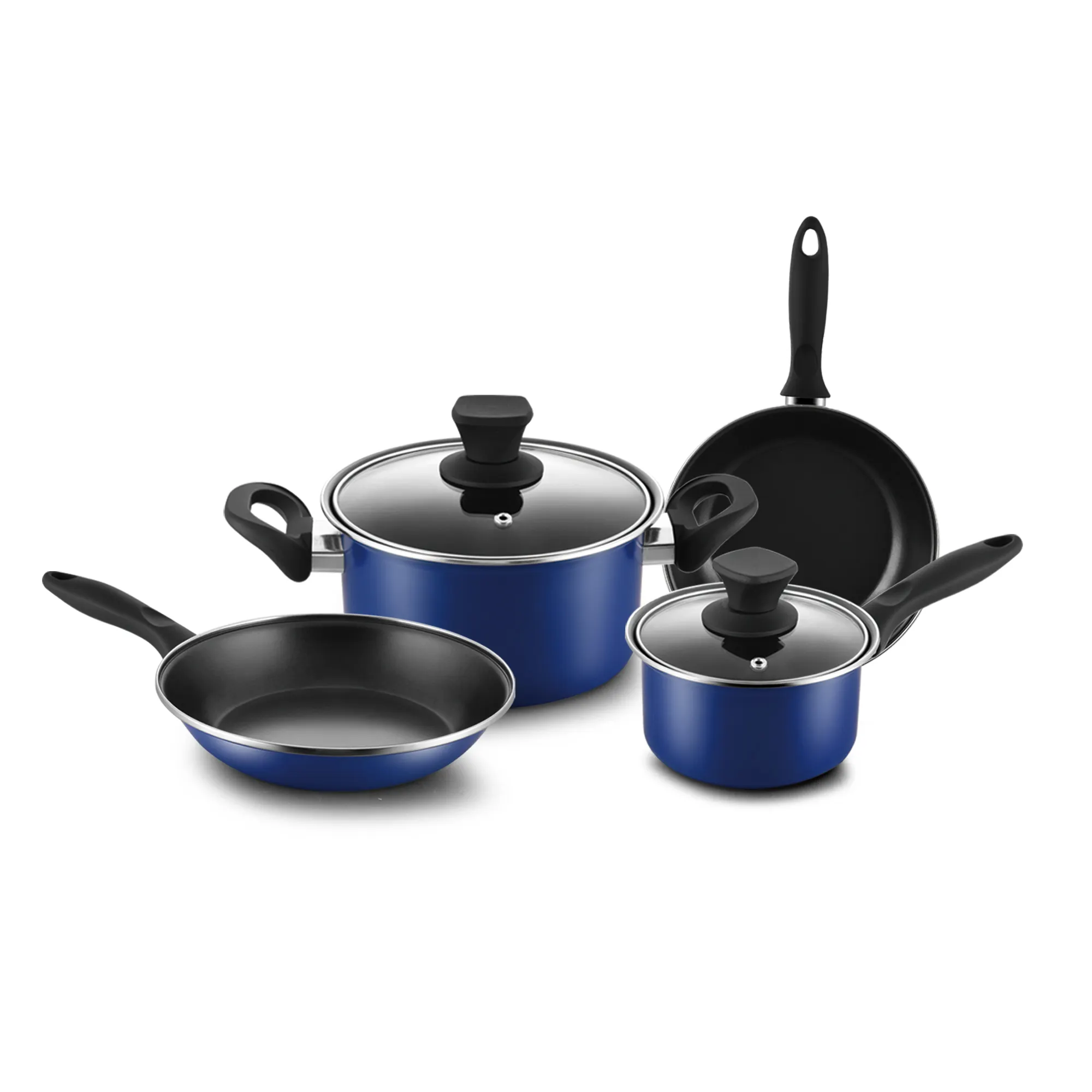 Set Besi Cor Memasak Kustom Ketebalan 1.0Mm, Baja Karbon Bentuk Lurus, Peralatan Masak Casserole, Panci Goreng