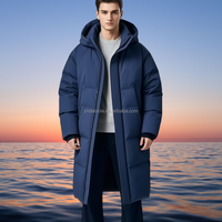 Veste matelassée OEM pour homme en duvet de canard blanc à 90 %, parka personnalisée ODM, manteau à capuche chaud et épais, coupe-vent et imperméable pour l'hiver