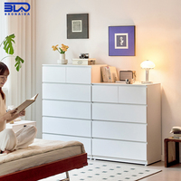 Commode en métal de style industriel, en acier durable avec grands tiroirs pour chambre et bureau