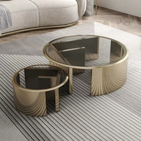 Combinaison minimaliste italienne en acier inoxydable Table basse Designer Creative Meubles de salon Maison Hôtel Bureau utilisation