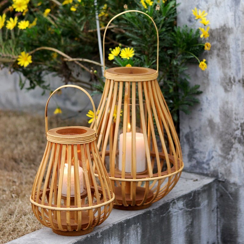 Wooden Candlestick Home Decoration Windproof Candle