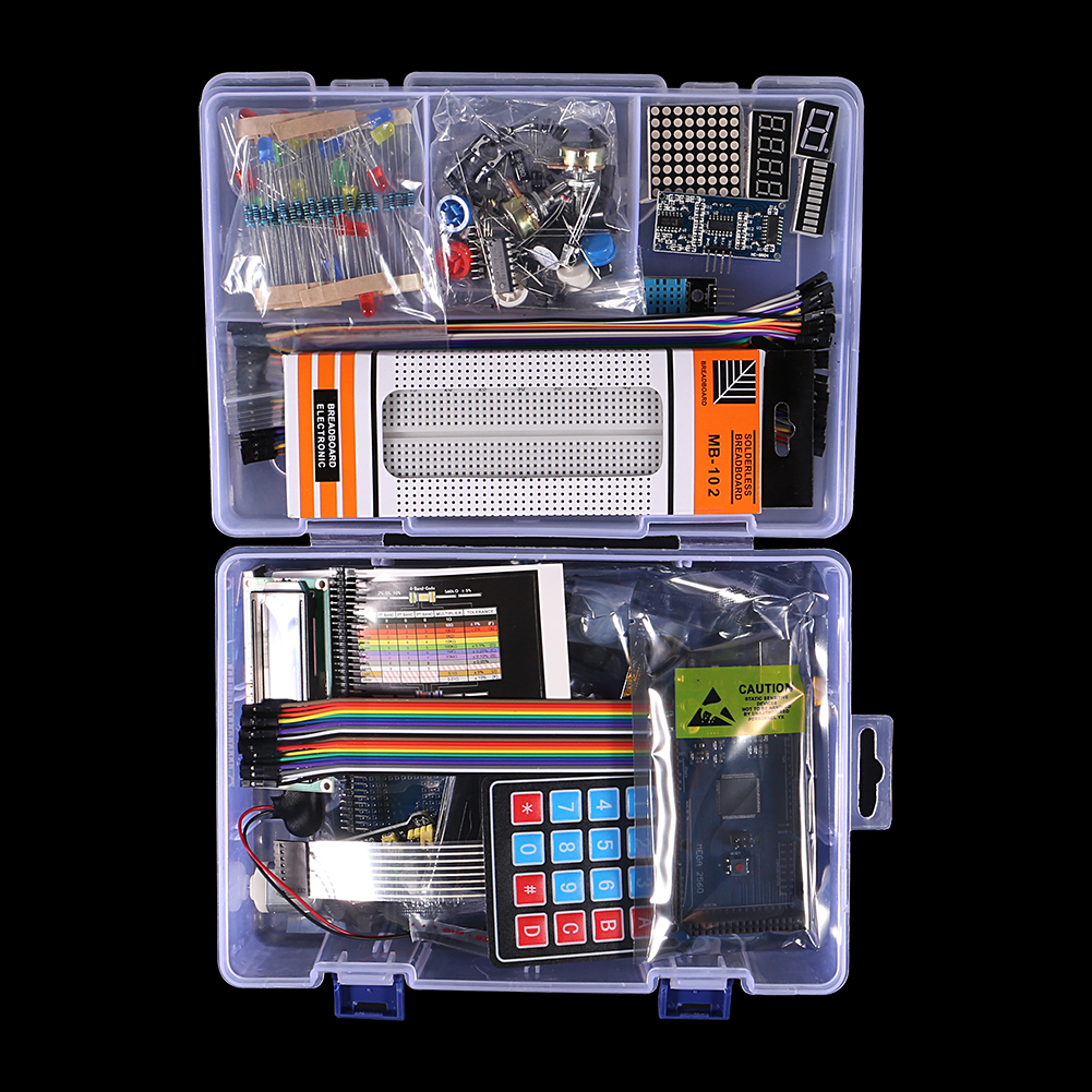 In Stock Arduino Mega Starter Kit DIY Electronic Kit, 830 pieces ...