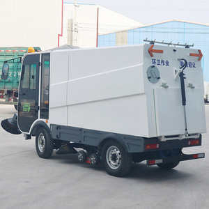 Barredora Eléctrica Multifuncional para Carreteras, Vehículo Barredor Eléctrico Pequeño con Sistema de Cepillos para Limpieza Urbana - Product Image 3