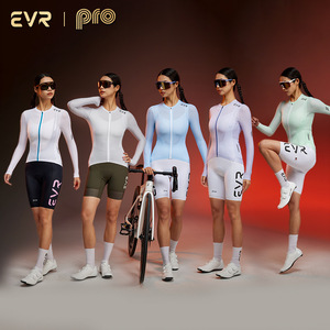 Maillot de cyclisme d'été EVR-2025 pour <span class=keywords><strong>femme</strong></span>, haut à manches longues en tissu respirant, série Pro pour vélo de route printemps/automne - Product Image 5