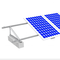 Kit de structure triangulaire pré-assemblé en aluminium et acier inoxydable pour toit plat solaire, système de montage résistant au vent de 216 km/h pour panneaux solaires