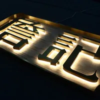 Nouvel Arrivage – Enseignes 3D LED avec Effet Halo Arrière, Bandes LED, Lettres en Acier Inoxydable pour Publicité Automobile, Centres Commerciaux, Signalisation de Voie et Façades de Magasins