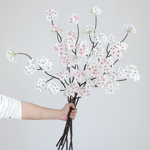 Artificial Pear Blossom <b>Branches</b> White Silk Flowers High Simulation Oriental Style Wedding Home Decor Props - Product Image 2