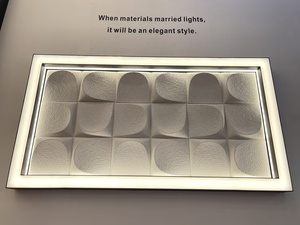 Lampadario a LED moderno personalizzabile per interni lineari con pietre di Texture per opzioni di dimensioni personalizzate per l'home Office - Product Image 6