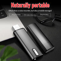 Grabadora de Voz USB con Cancelación de Ruido HD, Grabadora de Audio Digital Activada por Voz para Reuniones y Entrevistas