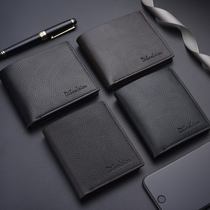 Portafoglio Corto da Uomo in <span class=keywords><strong>Pelle</strong></span> PU <span class=keywords><strong>Morbida</strong></span>, Porta Monete Sottile, Porta Carte, Vendita all'Ingrosso - Product Image 1