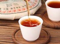 Thé Pu'er du Yunnan 2020, 340g, Gâteau de thé Ban Zhang Impression (Thé mûr), style séché, pour adultes, emballage en sachet, sans additifs, 10 ans de maturation
