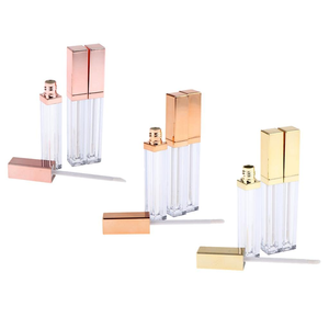 Tubes de brillant à lèvres 9,5 ml à marque privée, grands pinceaux, contenants cosmétiques pour brillant à lèvres, tubes carrés de luxe pour fard à joues liquide et huile à lèvres - Product Image 1
