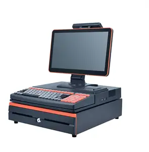 Luckyporte S6 — système de point de vente à plateau plat, processeur double core CPU pour magasin de confort avec imprimante thermique 58mm intégrée - Product Image 1