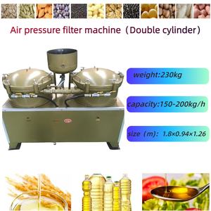 Machine à filtration d'huile à pression d'air automatique à double bac pour huile d'arachide, de tournesol et de soja, système de chauffage commercial - Product Image 2