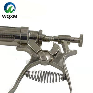 Ветеринарный многоразовый шприц из нержавеющей стали для вакцинации крупного рогатого скота и птицы, полуавтоматический, емкость 30 мл/50 мл - Product Image 6