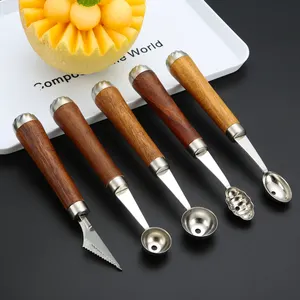 Wholesale DIY Fruit Vegetable Carving Garnishing Tools For Kitchen New Spoon For Watermelon/Fruit/Ice-cream