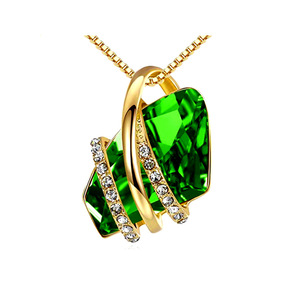 Collier en forme de cœur pour femmes, de haute qualité, pendentif en cristal, cercle en diamant - Product Image 2