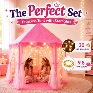 Tenda <span class=keywords><strong>da</strong></span> Giardino Romantica con Illuminazione LED, Castello <span class=keywords><strong>da</strong></span> Principessa con Elegante Tenda in Tulle e Tetto a Pois per Giochi al Chiuso e all'Aperto - Product Image 3