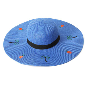 Hàn Quốc Phong Cách Mùa Hè Tự Làm UV Bảo Vệ Thêu Giấy Rơm <span class=keywords><strong>Hat</strong></span> Cho Phụ Nữ Mềm <span class=keywords><strong>Hat</strong></span> Cho Bên Biển Kỳ Nghỉ Để Che Nắng-Nhân Vật - Product Image 5