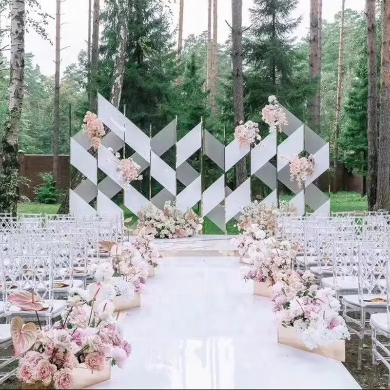 Alfombra de espejo para pasillo, decoración de boda blanca, para fiestas, escenario, usado, brillante, 0,5 M/0,8 M/1M 1,2 M 1,5 M 2M de ancho, 10 m/lote