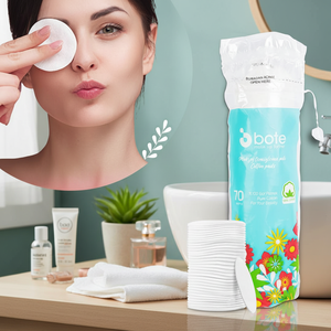 Bote Makeup 70pcs Soft Dual Texture Remover Cotton Pads Gentle Double Sided Cleansing <b>for</b> <b>Face</b> Eyes Lips - Product Image 3