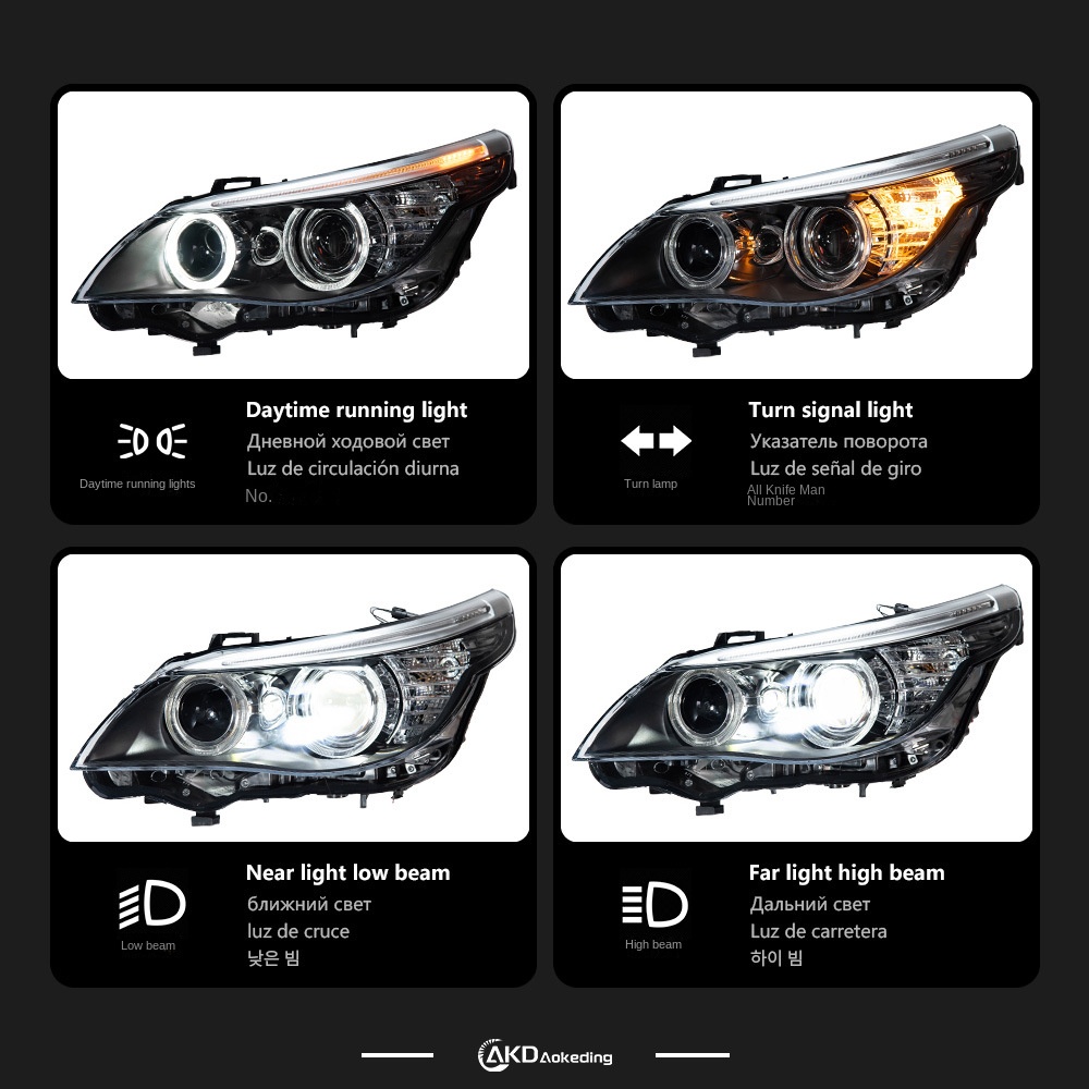 bmw e60 headlight pre lci