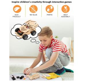 <span class=keywords><strong>5</strong></span> in 1 kit di stelo per bambini progetti di costruzione di scienze in legno modello di kit di auto, giocattoli 3D <span class=keywords><strong>puzzle</strong></span> mestieri educativi regali - Product Image 4