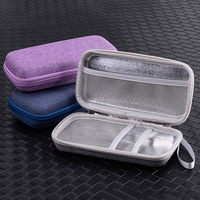 Étui de transport pour insuline, résistant à la poussière, portable, durable, imperméable, antichoc, avec fermeture éclair, sac de rangement rigide, acceptant les commandes OEM et ODM.