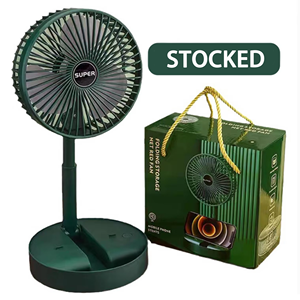 In Stock Folding Portable <b>Fan</b> Floor <b>Standing</b> Usb Rechargeable Wireless Telescopic <b>Fans</b> with Promotional Gift Box Rechargeable - Product Image 1