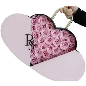 Mother's Day Luxury Spot Wholesale Heart-shaped Transparent Window Gift Box Lipstick Rose Love Gift Box For Valentine Box