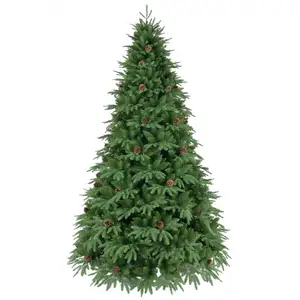 2024 Árvore de Natal flocada em PVC PE com suporte de 6-9 pés por atacado