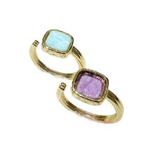 Anillo Ajustable <span class=keywords><strong>de</strong></span> Piedra Preciosa <span class=keywords><strong>de</strong></span> Corte Cuadrado Vintage, Joyería Fina Clásica Unisex para Uso Diario - Product Image 5