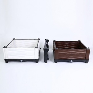 <b>Large</b> Capacity Raised Garden Bed Flower Pot Rectangular <b>Plastic</b> <b>Planter</b> Box for Balcony Garden Indoor Outdoor Use - Product Image 1