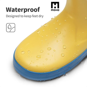 Bottes de pluie en caoutchouc durables OEM/ODM <span class=keywords><strong>pour</strong></span> enfants, imperméables, antidérapantes, chaussures d'hiver courtes <span class=keywords><strong>pour</strong></span> tout-petits, petits enfants, grands enfants - Product Image 3