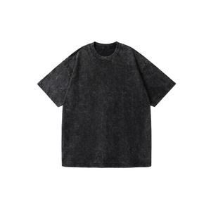 T-shirt Oversize Vintage en Coton Lourd 100% Lavé à l'Acide, Personnalisable, pour Hommes, Style Streetwear, Qualité OEM/ODM, Nouvelle Collection 2026 - Product Image 1