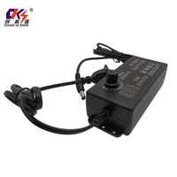 Vente directe d'usine, adaptateur d'alimentation à tension réglable 3-12V 5A DC avec affichage numérique LED pour CCTV, bande lumineuse LED, moteur