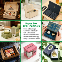 Caja de Sushi para Llevar con Tapa y Base Rígidas, Estilo Navideño Personalizado, Empaque de Papel Biodegradable Festivo de Lujo para Restaurantes Navideños