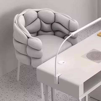 Chaise de salle à manger de style nordique haut de gamme en cuir PU et velours, design moderne durable, idéale pour la maison et les salons de thé