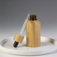 Flacon compte-gouttes cosmétique pour sérum cutané avec bouchon en bambou pour salle de bain, chambre à coucher, commode, présentoir domestique