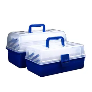 Caja de pesca portátil de plástico duro de gran capacidad para cebos o accesorios, aparejos de pesca de carpa