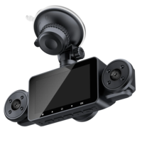 Caméra embarquée Relee 4 canaux 170° pour voitures, 1080P/2K, WiFi, GPS, vision nocturne, capteur G, enregistrement en boucle, écran 3,0 pouces, LED intégrée