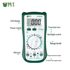 BESTOOL VC830L Auto-Frequenz DC AC Spannung Mini Tasche Tragbare Multimetro Digital Victor Multimeter 20a <span class=keywords><strong>Tester</strong></span> - Product Image 5
