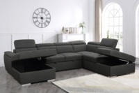 Grand canapé surdimensionné, siège large et profond, canapé en tissu chenille, luxe moderne pour villa, salon, espace familial, canapé sectionnel inclinable