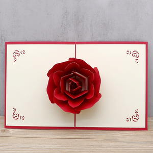 Carte de vœux 3D en forme de rose pour petite amie, parfaite pour la Saint-Valentin et les anniversaires, avec une ambiance romantique et cérémonieuse - Product Image 4