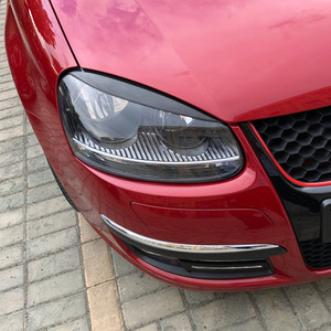 Volkswagen Golf 5 Headlight Brow Decal Piano Black ABS Lantern Eyebrow Body Stickers - Product Image 4