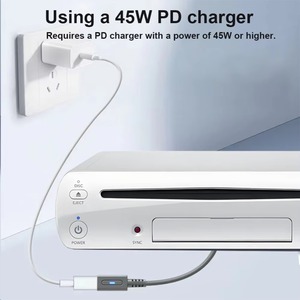 Cavo di Ricarica USB-C PD da 12cm 45W per Console di Gioco Nintendo <span class=keywords><strong>Wii</strong></span> <span class=keywords><strong>U</strong></span>, Cavo di Alimentazione USB C per Gaming - Product Image 2