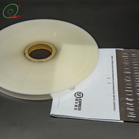 Film de protection double face sensible à la pression en PET, BOPP, HDPE, enduit de silicone pour sacs de courrier et sacs d'expédition avec fermeture adhésive